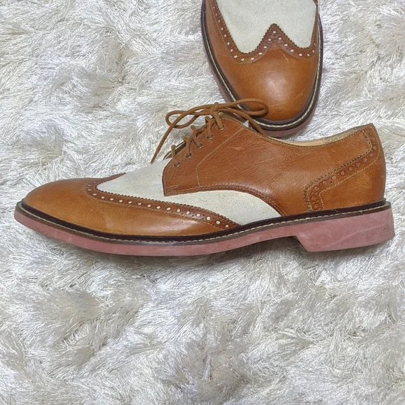 Cole Haan Tan Linen Wingtip Oxfords 12M - Picture 12 of 14